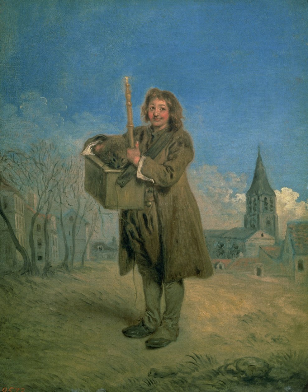 Sabaudczyk z świstakiem, 1715-16 autorstwa Jean Antoine Watteau