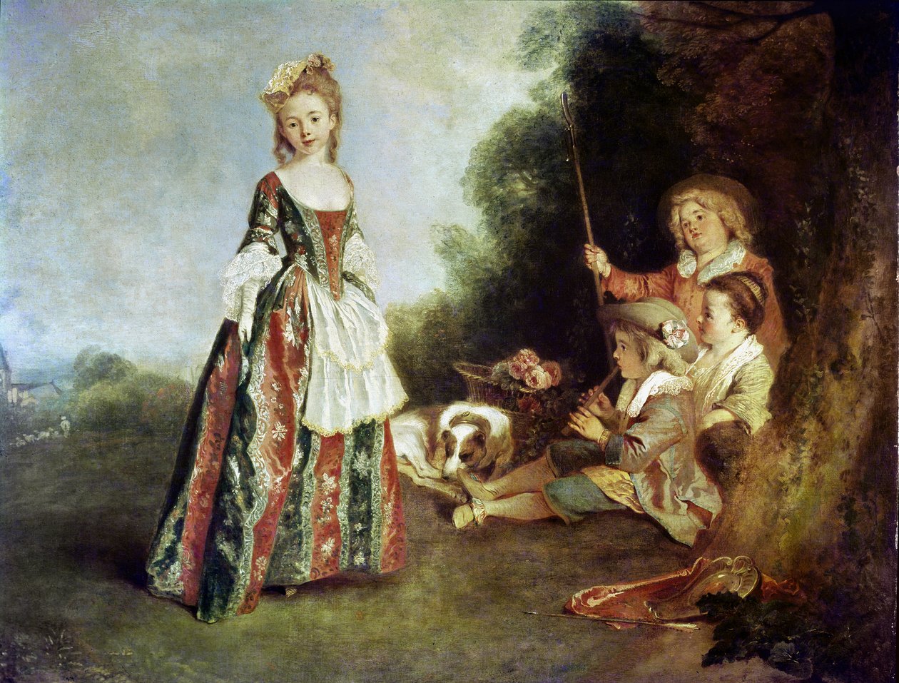 Taniec, czyli Iris, 1719-20 autorstwa Jean Antoine Watteau