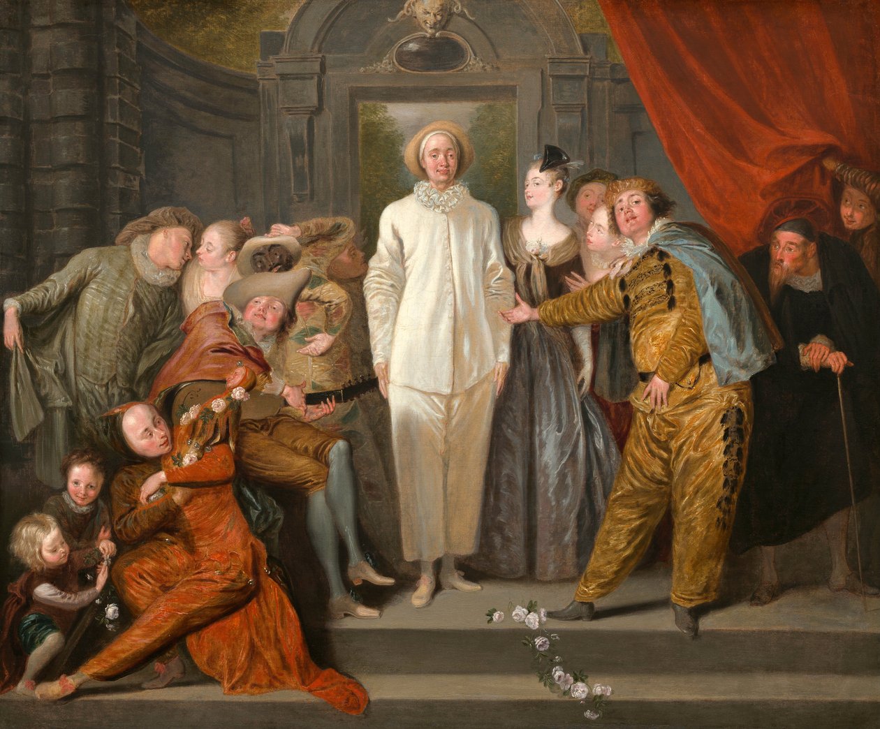 Włoscy komicy, ok. 1720 autorstwa Jean Antoine Watteau