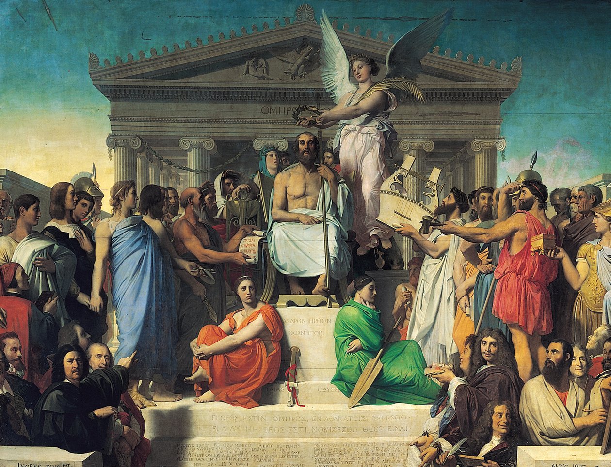 Homer apoteozy autorstwa Jean Auguste Dominique Ingres