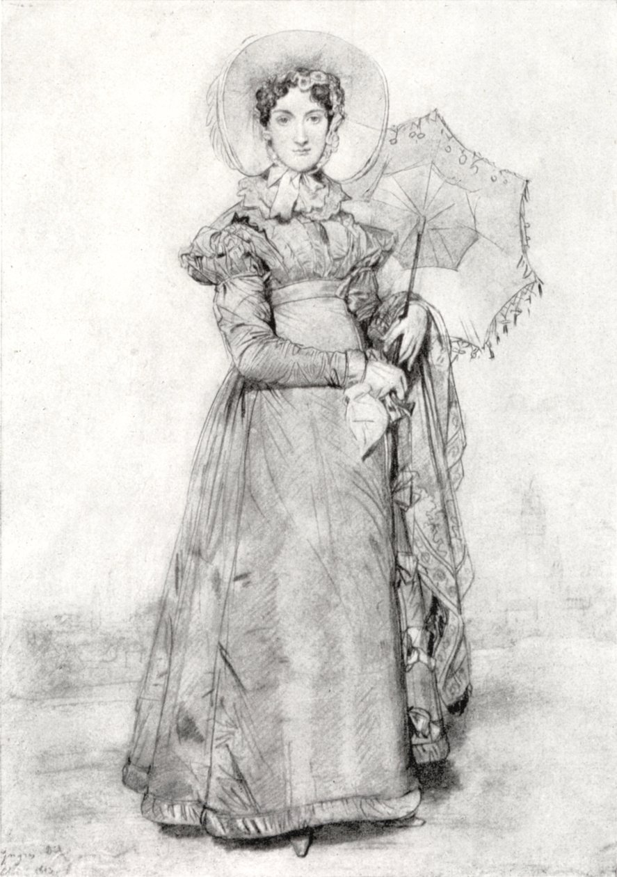 Pani z parasolem autorstwa Jean Auguste Dominique Ingres