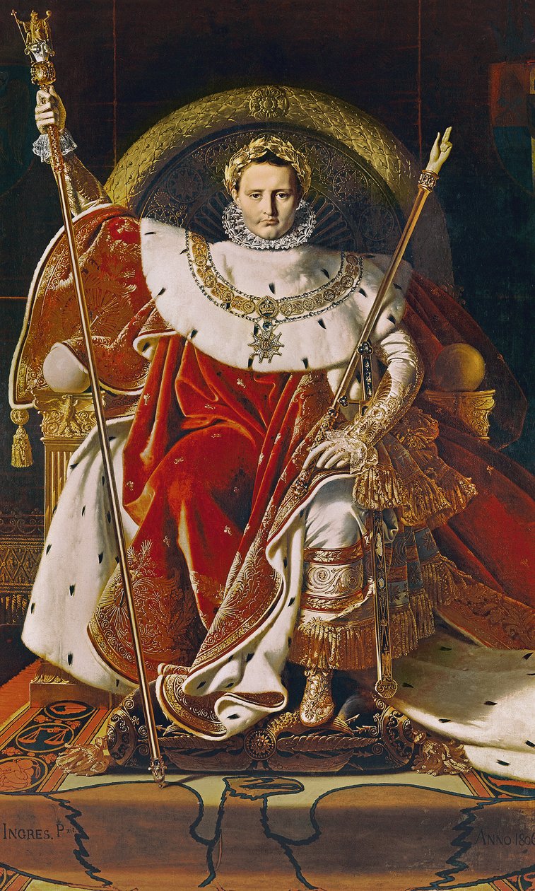 Napoleon I (1769-1821) na cesarskim tronie, 1806 autorstwa Jean Auguste Dominique Ingres