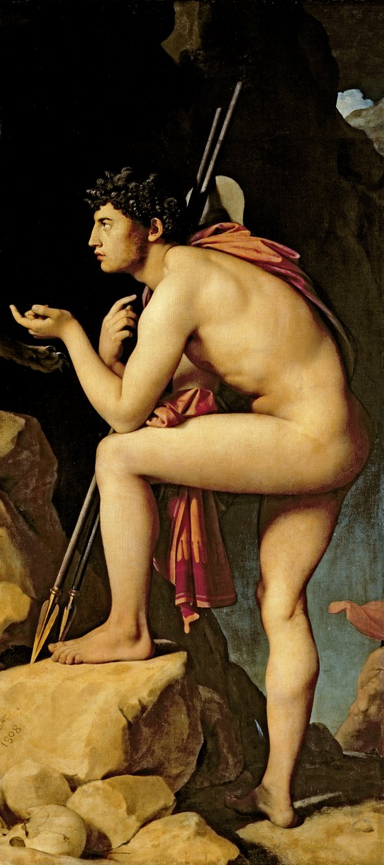 Edyp i Sfinks, 1808 (szczegóły 267669) autorstwa Jean Auguste Dominique Ingres