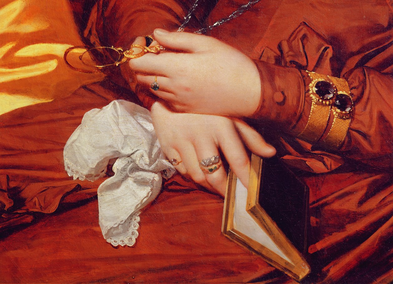 Portret Madame Marcotte, detal jej rąk, 1826 (detal z 83538) autorstwa Jean Auguste Dominique Ingres