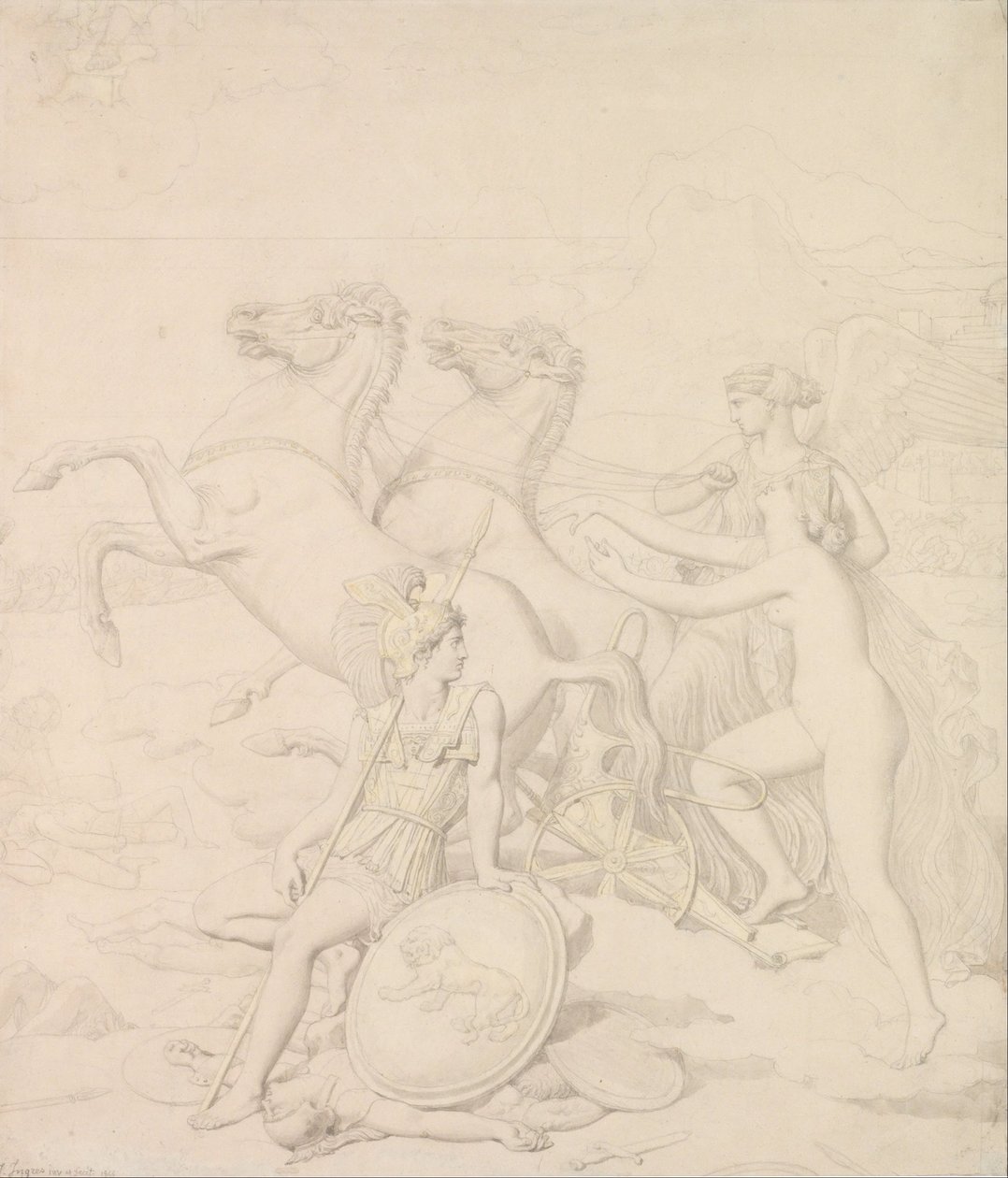 Wenus zraniona przez Diomedes autorstwa Jean Auguste Dominique Ingres