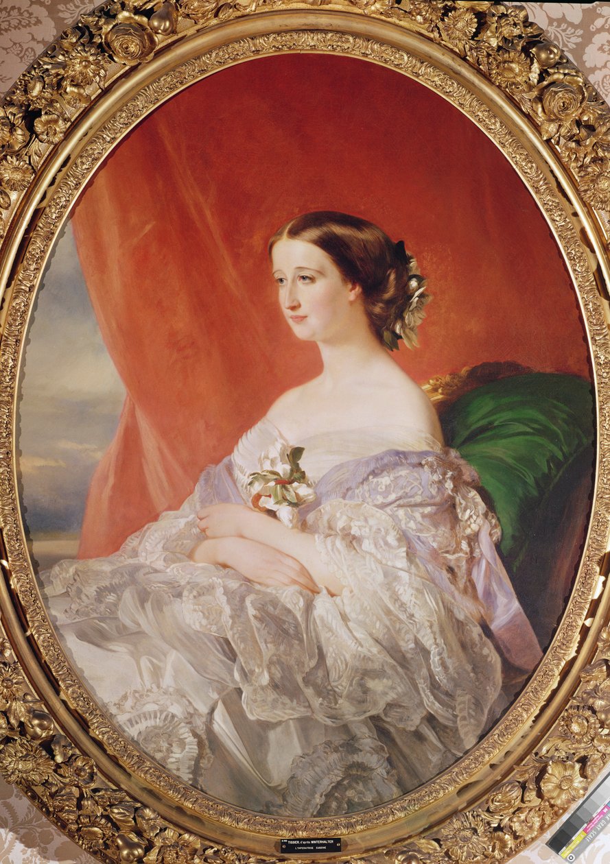 Cesarzowa Eugenia (1826-1920) według portretu Francois Xavier Winterhalter (1806-73) autorstwa Jean Baptiste Ange Tissier
