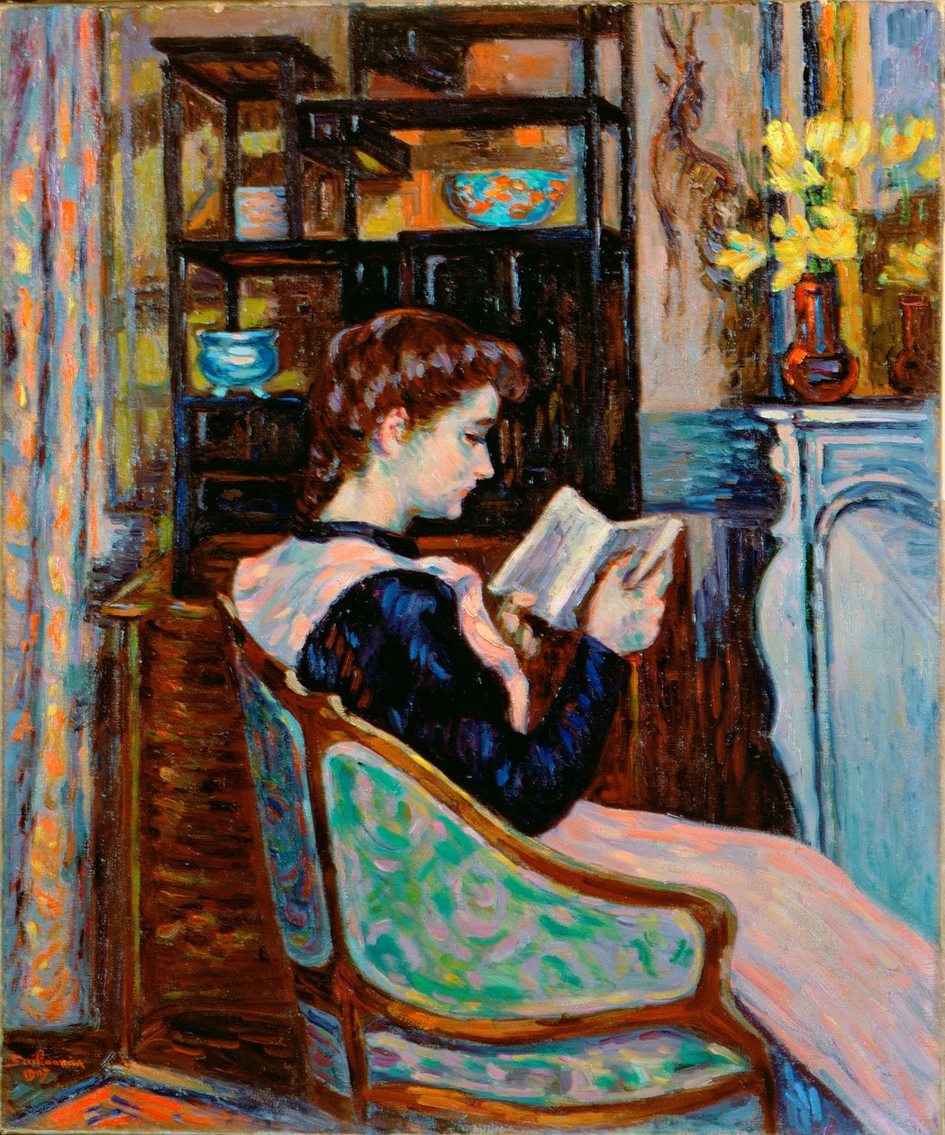 Mlle. Czytanie Guillaumina, 1907 autorstwa Jean Baptiste Armand Guillaumin