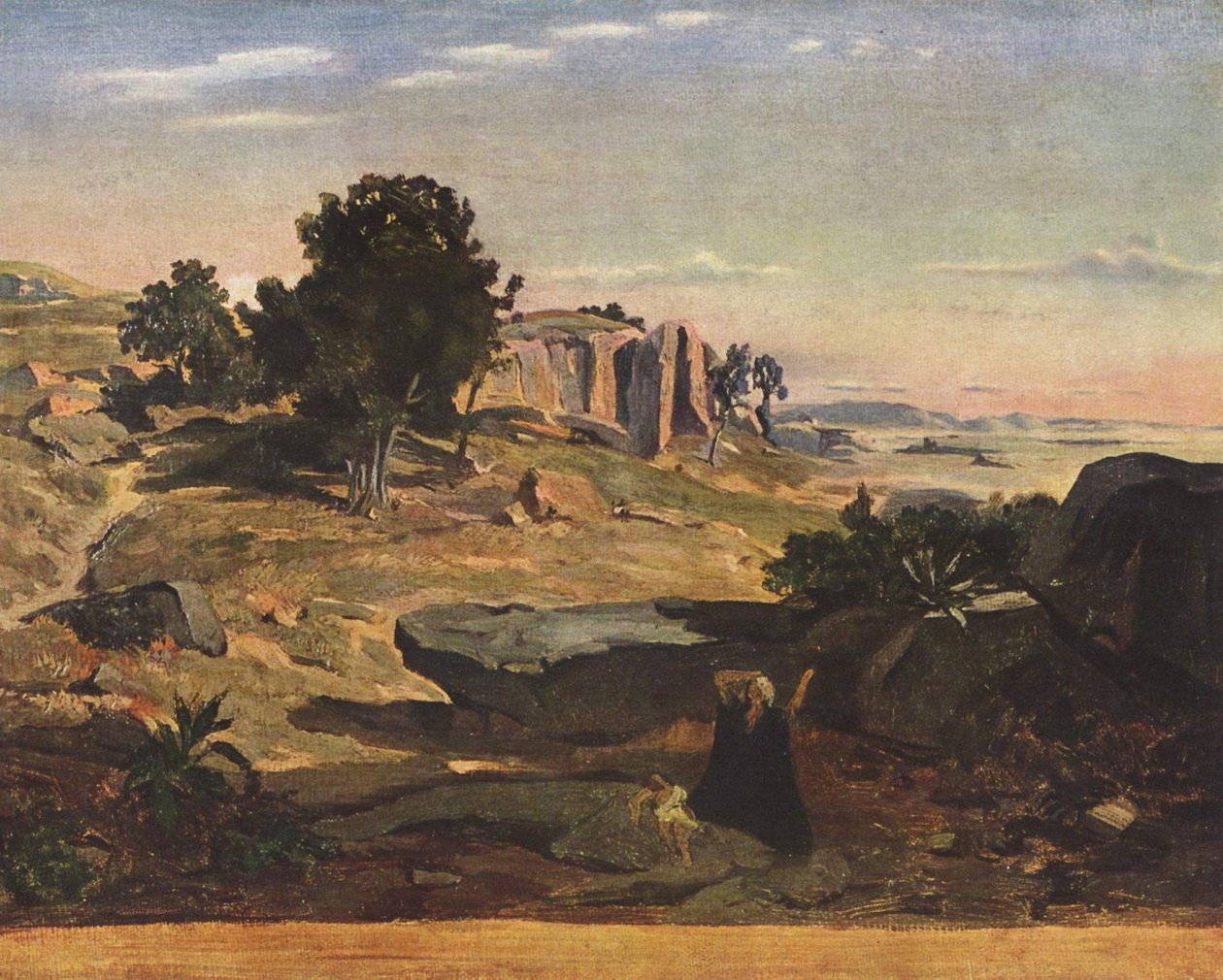 Hagar na pustyni autorstwa Jean Baptiste Camille Corot