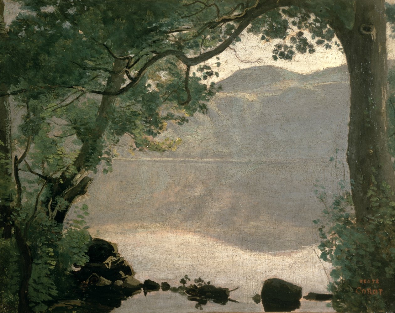 Nemi, 1843 autorstwa Jean Baptiste Camille Corot