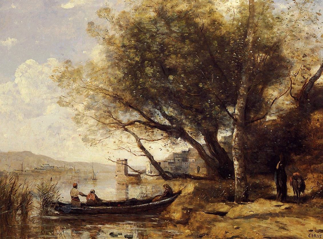 Smyrna, Bournabat autorstwa Jean Baptiste Camille Corot