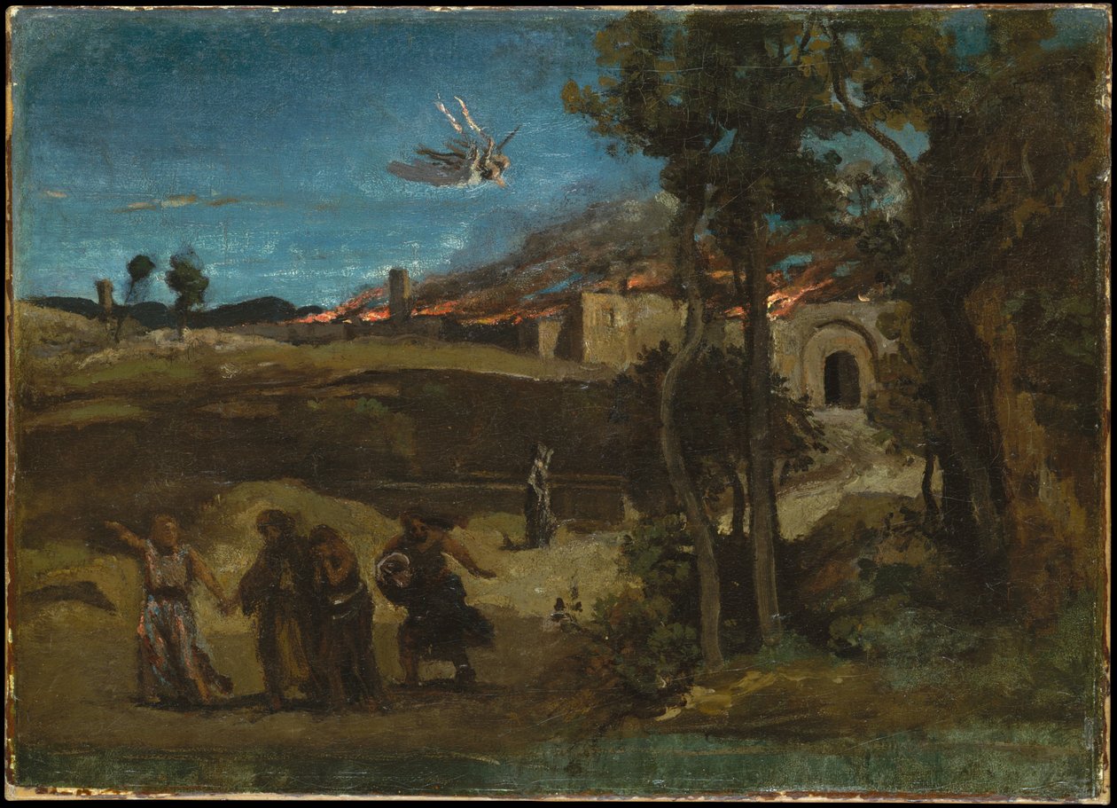 Zniszczenie Sodomy autorstwa Jean Baptiste Camille Corot