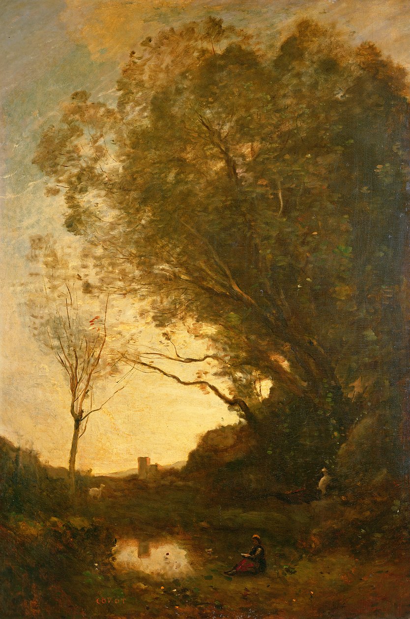 Wieczór autorstwa Jean Baptiste Camille Corot