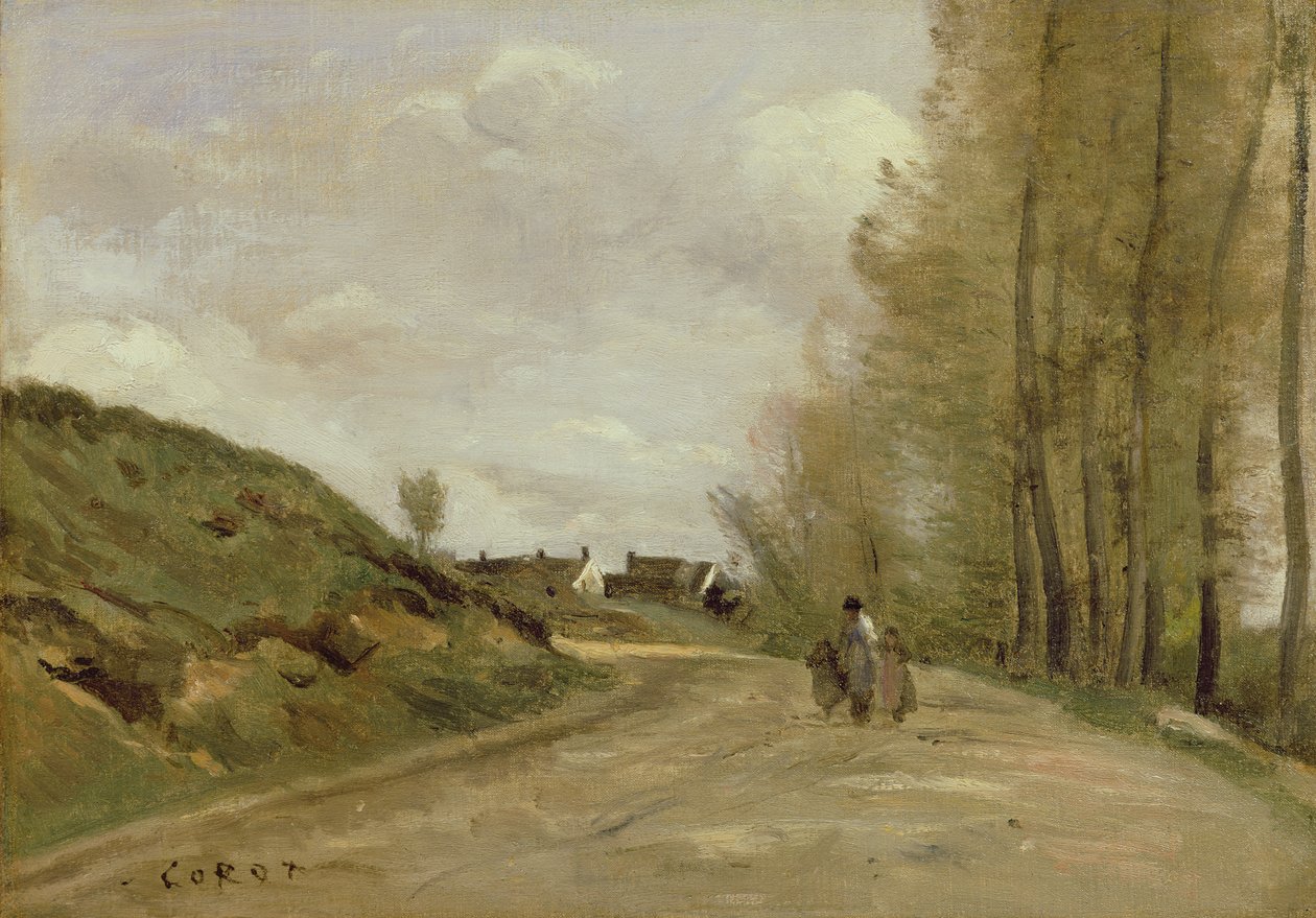 Droga w Gouvieux, ok. 1850-60 autorstwa Jean Baptiste Camille Corot