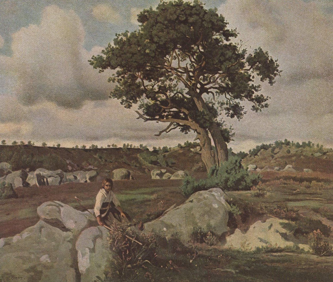Las Fontainebleau autorstwa Jean Baptiste Camille Corot