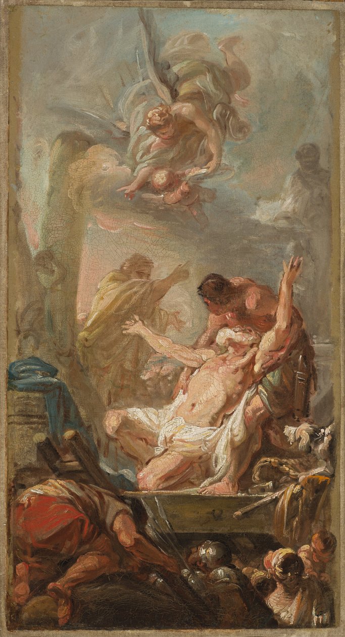 Scena z męczeństwa św. Andrzeja, 1758 r. autorstwa Jean Baptiste Deshays de Colleville