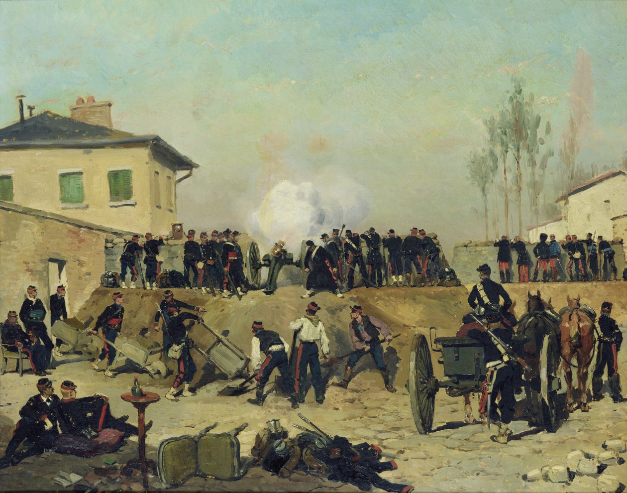 Bitwa pod Villejuif, oblężenie Paryża, 1870 autorstwa Jean Baptiste Edouard Detaille