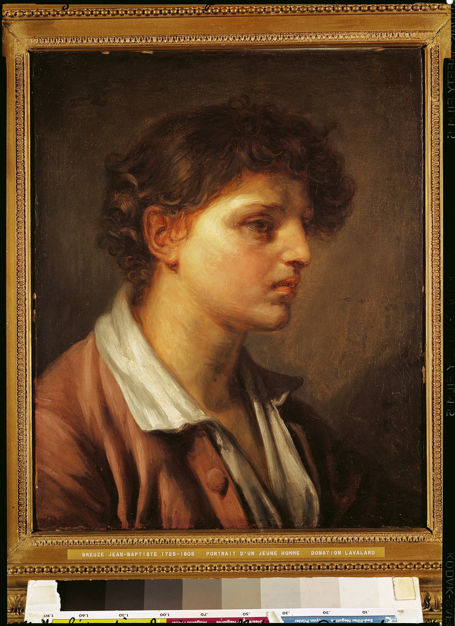 Portret młodego mężczyzny autorstwa Jean Baptiste Greuze