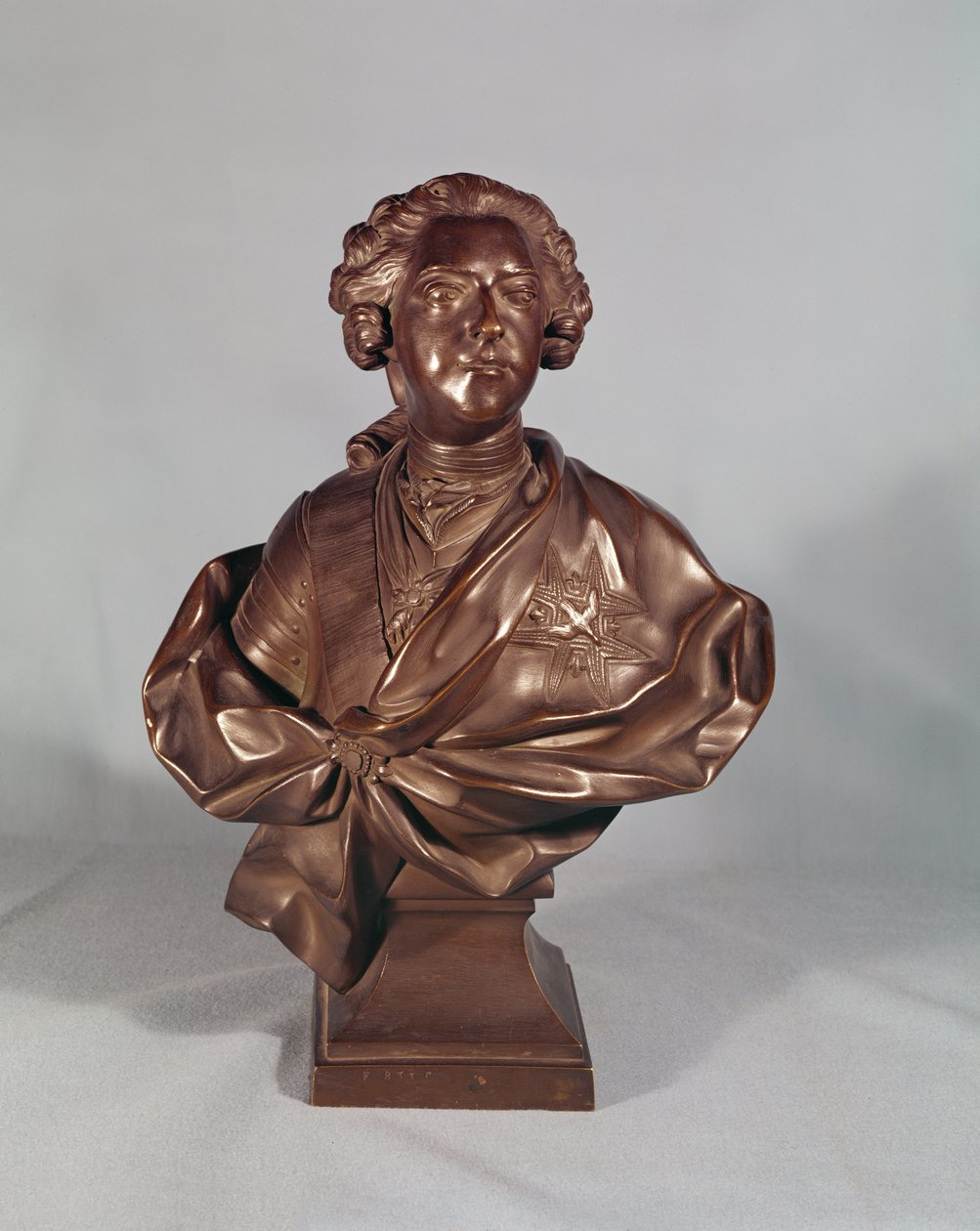 Popiersie Ludwika XV (1710-74) 1751 (brąz) autorstwa Jean Baptiste II Lemoyne