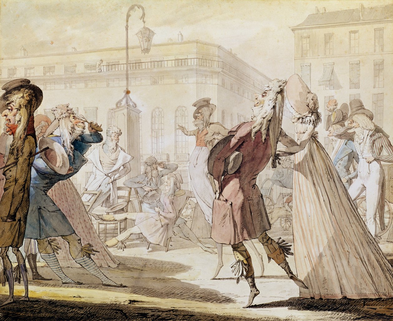 Le Petit Coblentz (pióro i atrament i toaleta na papierze) autorstwa Jean Baptiste Isabey