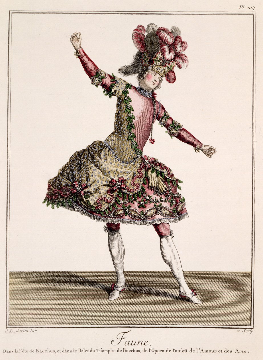 Fauna z „Fete de Bacchus” i „Triumfalnego Baletu Bachusa”, koniec XVIII wieku (rycina ręcznie kolorowana) autorstwa Jean Baptiste Martin