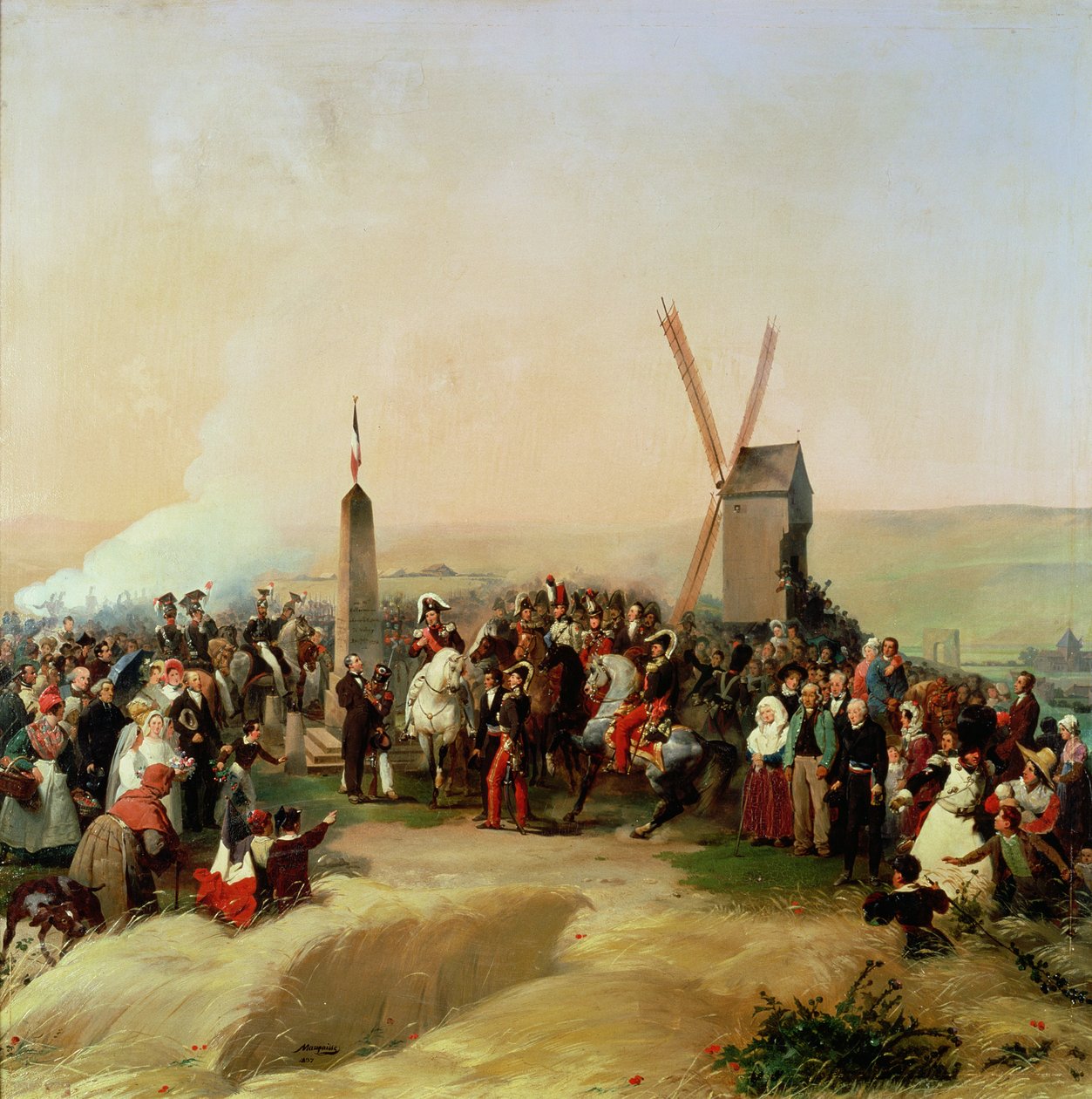 Ludwik Filip (1773-1850) Wizyta na polu bitwy pod Valmy 8 czerwca 1831 r. autorstwa Jean Baptiste Mauzaisse