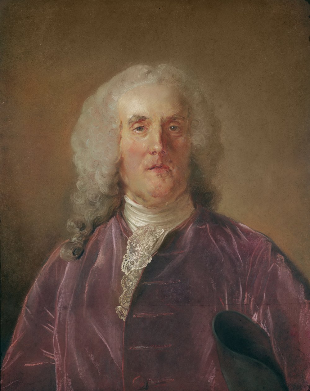 Abraham van Robais (pastel na papierze) autorstwa Jean Baptiste Perronneau