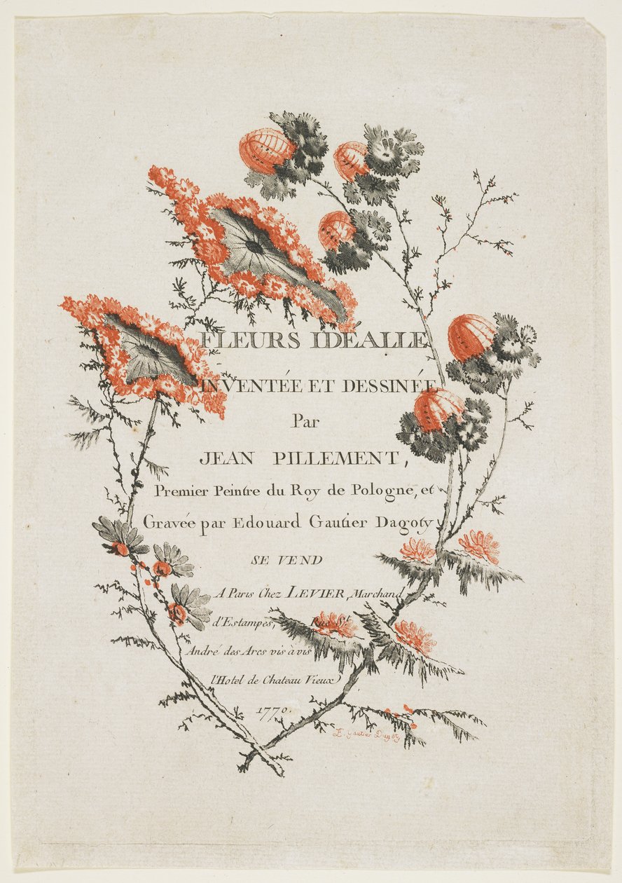 Strona tytułowa, 1770 r. autorstwa Jean Baptiste Pillement