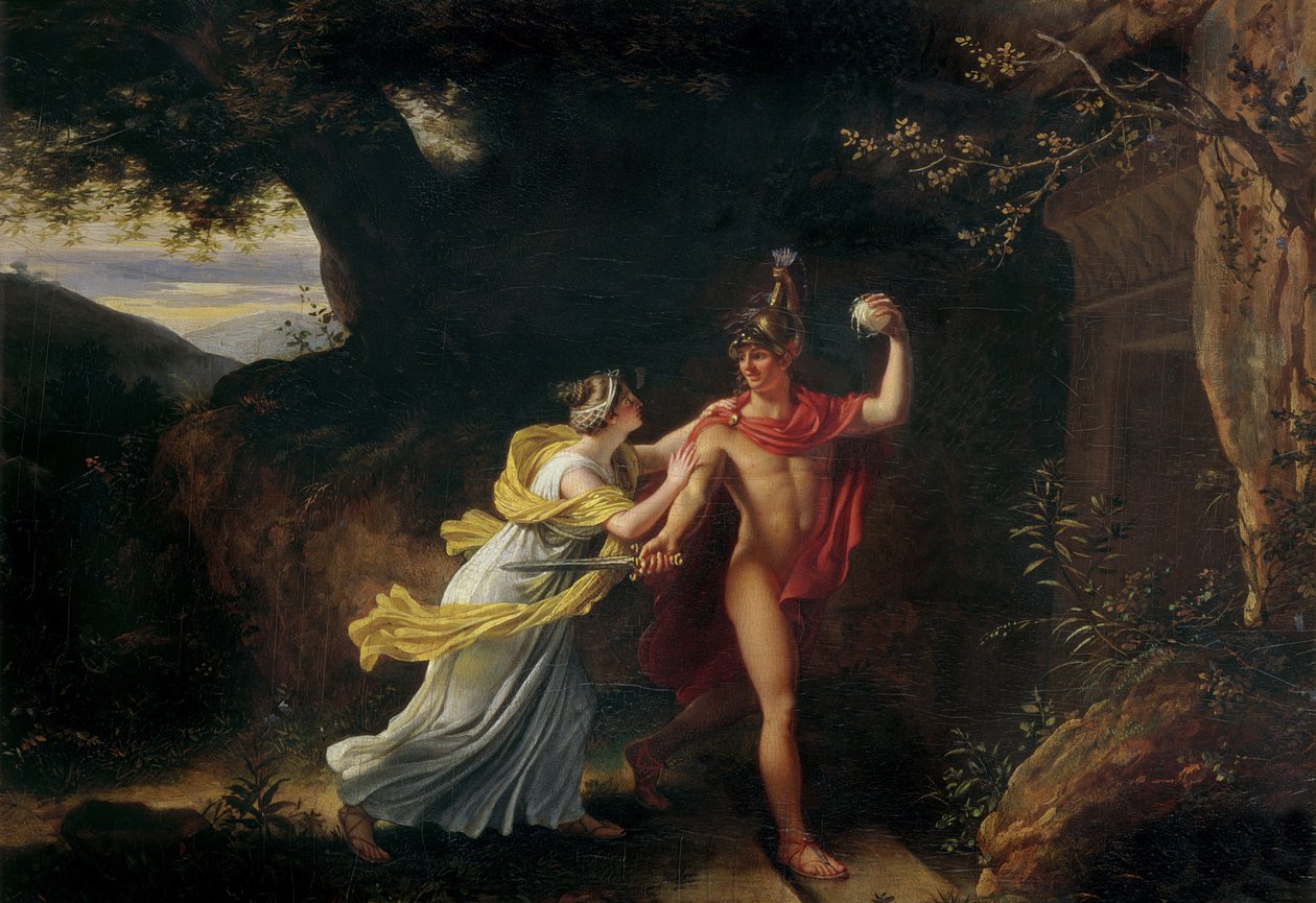 Ariadno i Tezeusz, autorstwa Jean Baptiste Regnault