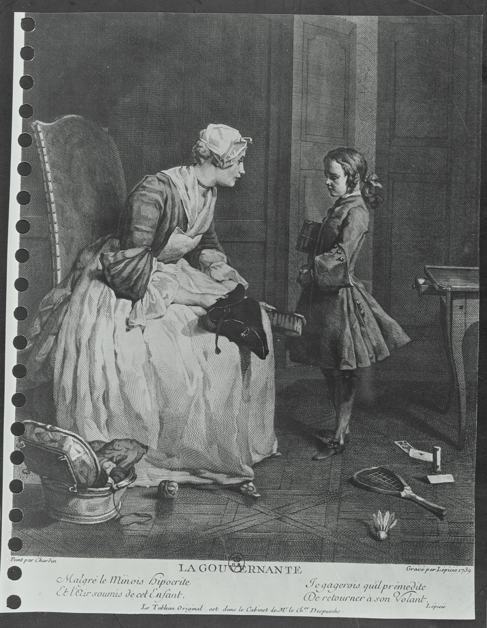 Guwernantka, 1739 autorstwa Jean Baptiste Simeon Chardin