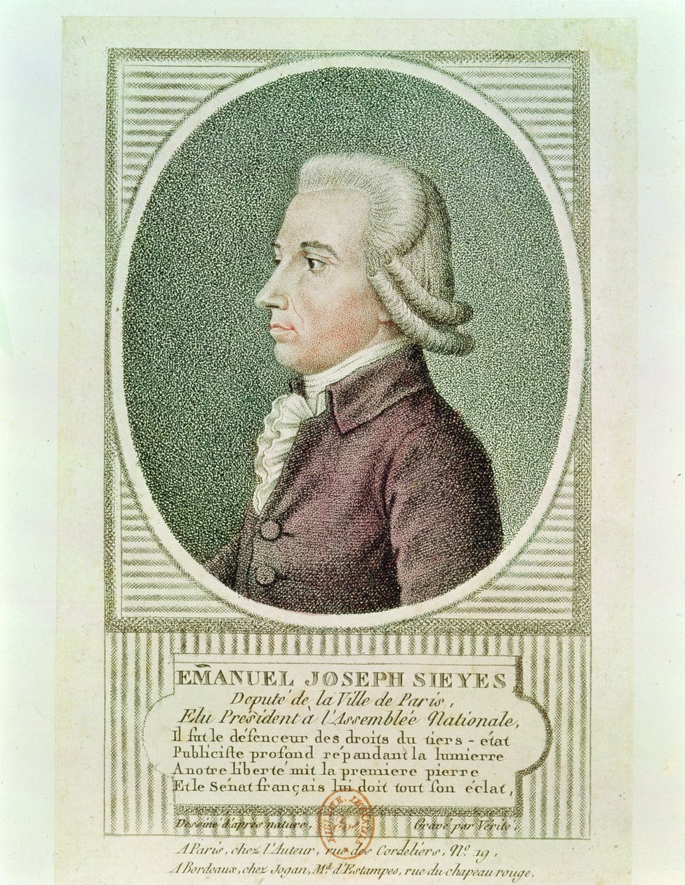 Emmanuel Joseph Sieyes (1748-1836) autorstwa Jean Baptiste Verite