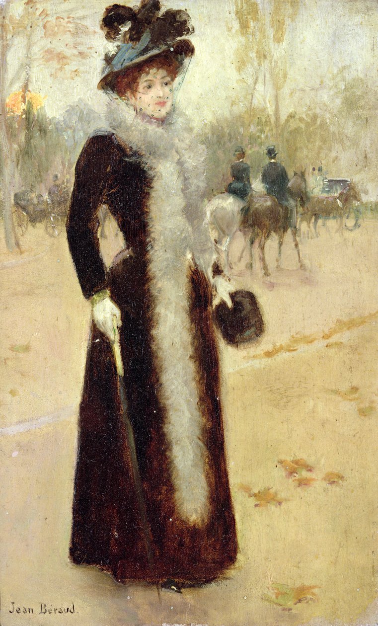 Paryżanka w Bois de Boulogne, ok. 1899 autorstwa Jean Beraud