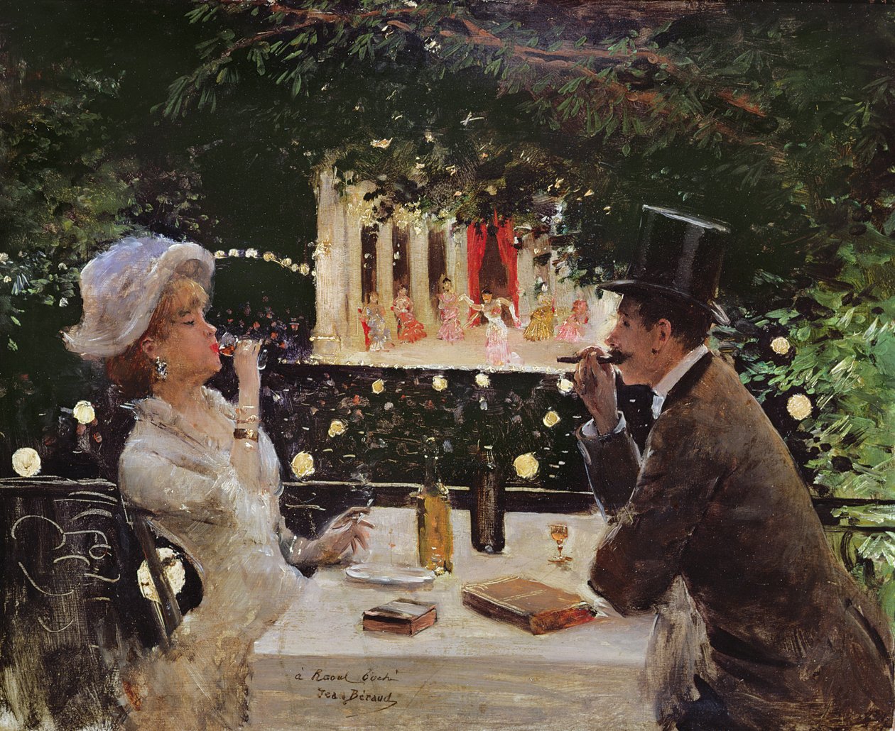 Kolacja w Les Ambassadeurs, ok. 1882 r. autorstwa Jean Beraud