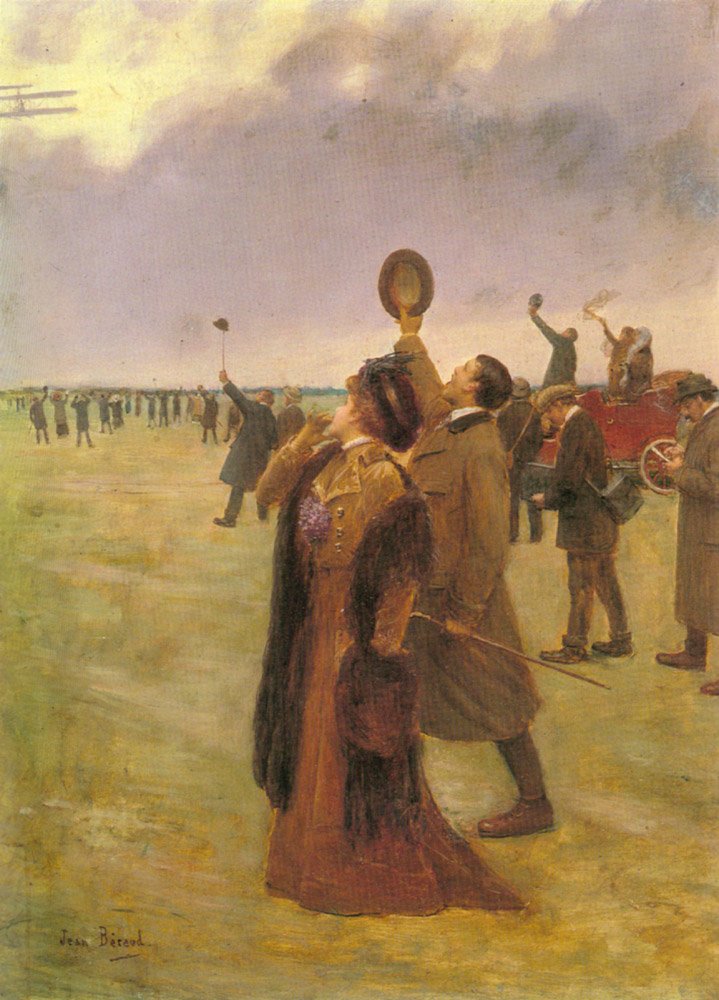 Lot dwupłatowca typu Wright autorstwa Jean Beraud