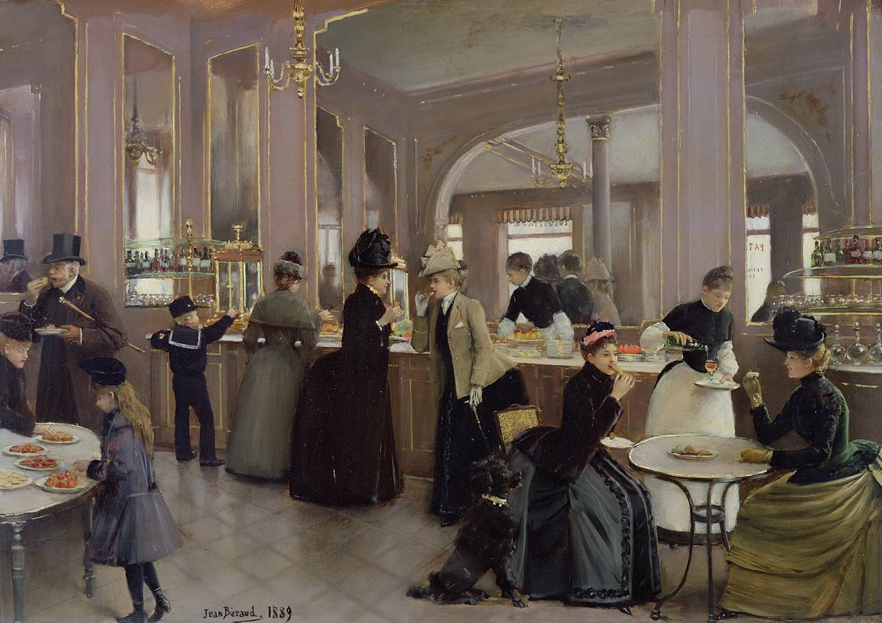 La Patisserie Gloppe, Pola Elizejskie, Paryż, 1889 autorstwa Jean Beraud