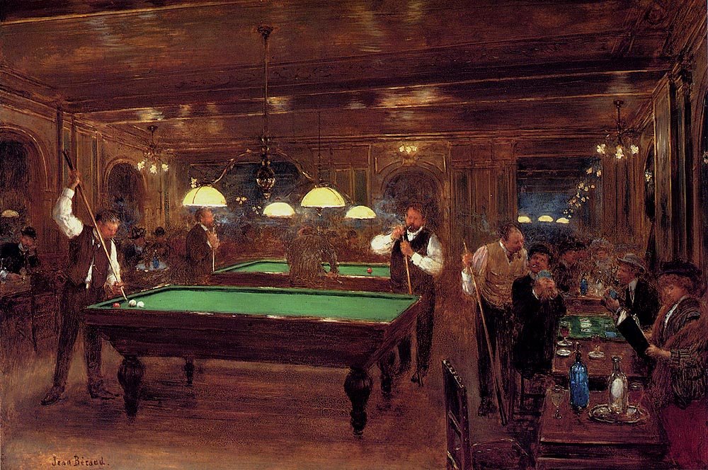 Bilard lub snooker autorstwa Jean Beraud