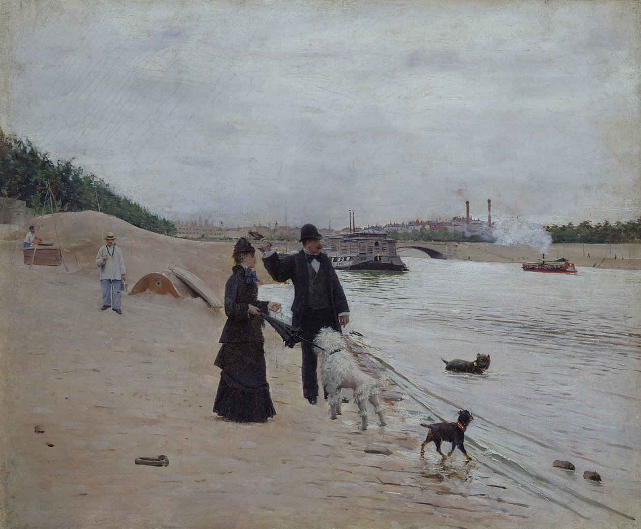 Brzegi Sekwany, ok.1880 autorstwa Jean Beraud