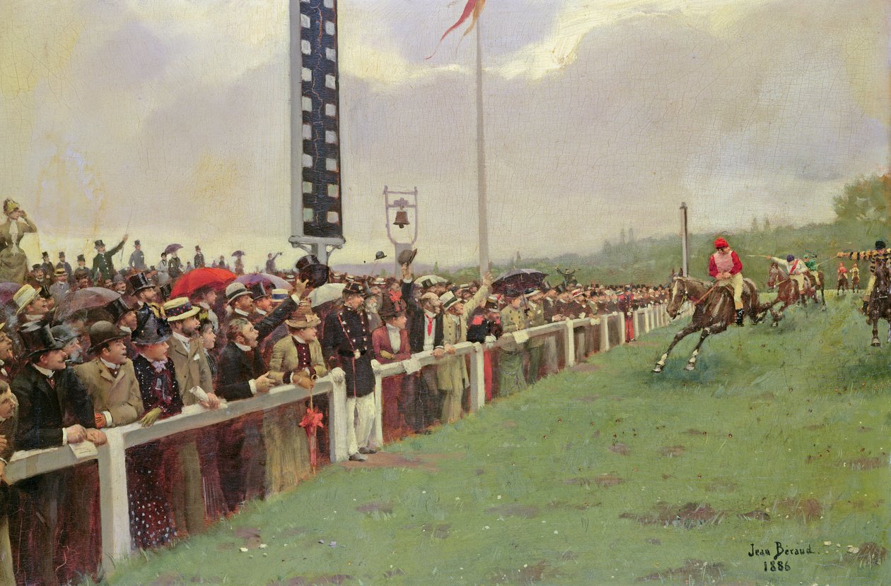 Kurs w Longchamps, 1886 autorstwa Jean Beraud