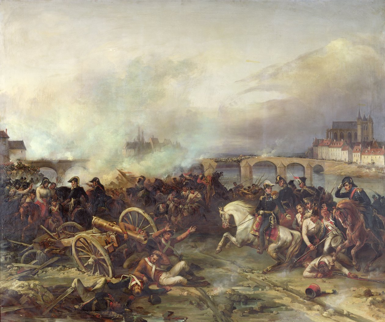Bitwa pod Montereau, 18 lutego 1814 r. autorstwa Jean Charles Langlois
