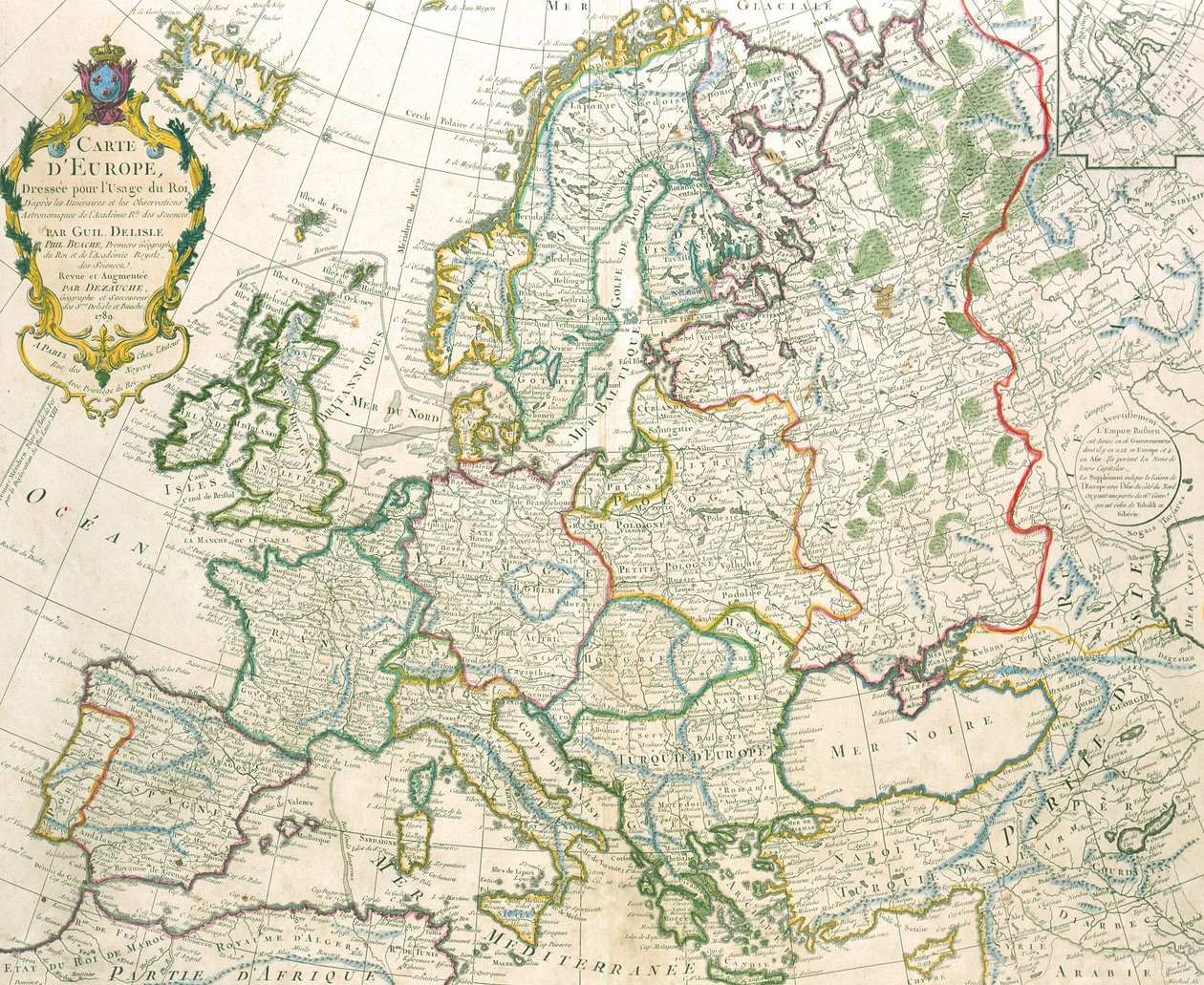 Mapa Europy autorstwa Jean Claude Dezauche