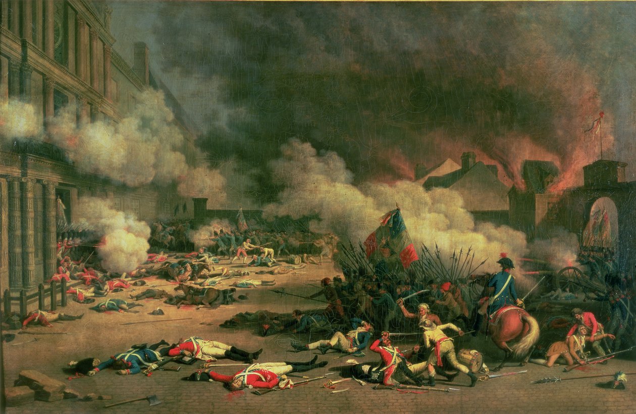Zdobycie Tuileries, Sąd Karuzeli, 10 sierpnia 1792 r. autorstwa Jean Duplessi Bertaux