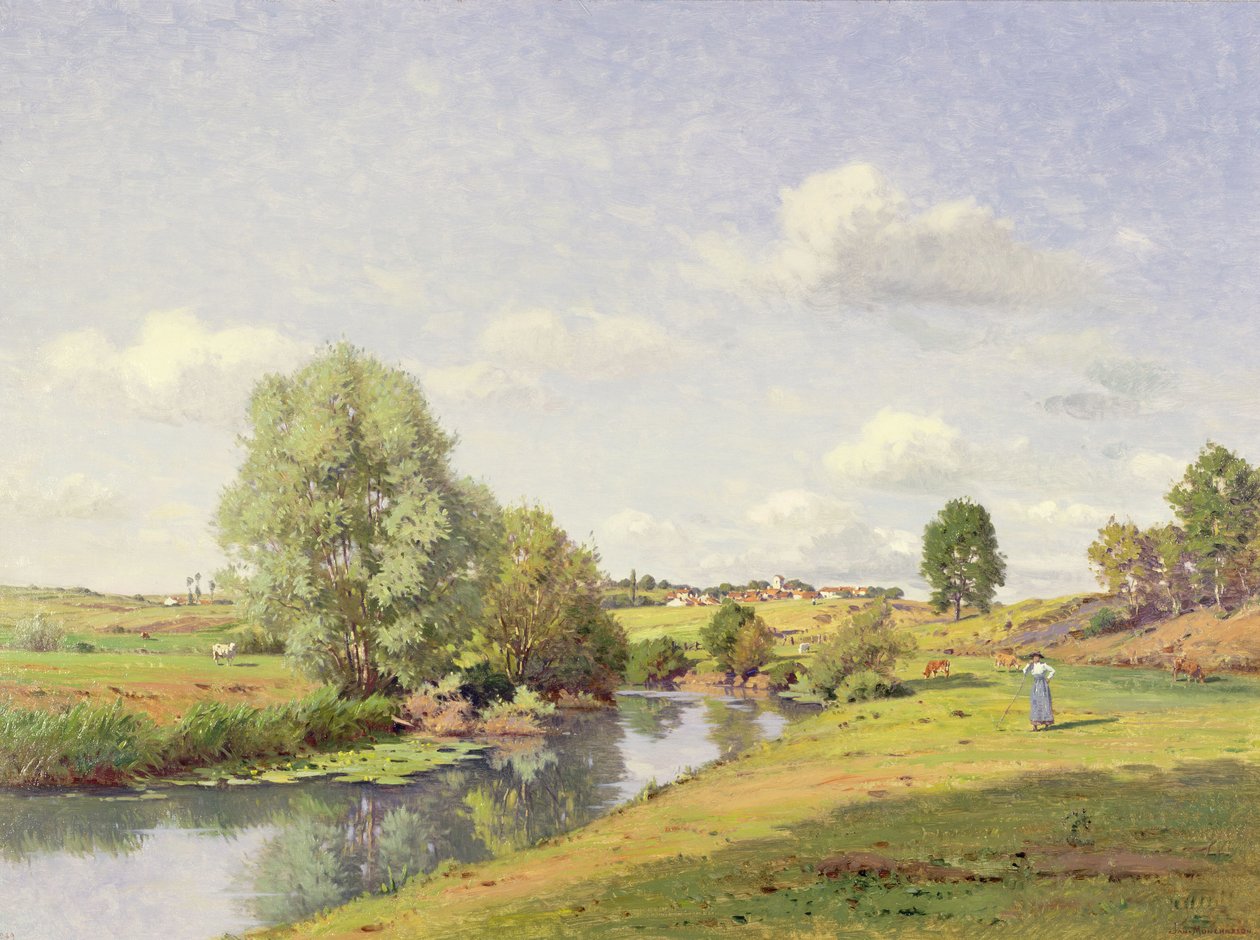 Rzeka Saone w pobliżu Grignancourt autorstwa Jean F. Monchablon