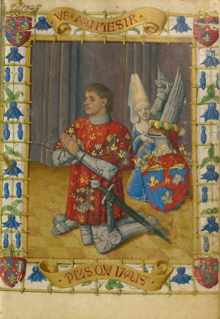 Simon de Varie Klęczący w modlitwie autorstwa Jean Fouquet