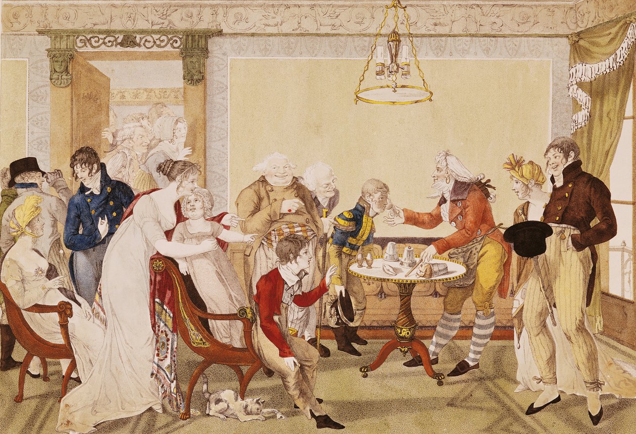 The Conjuror, rytowany przez Louisa Charlesa Ruotte