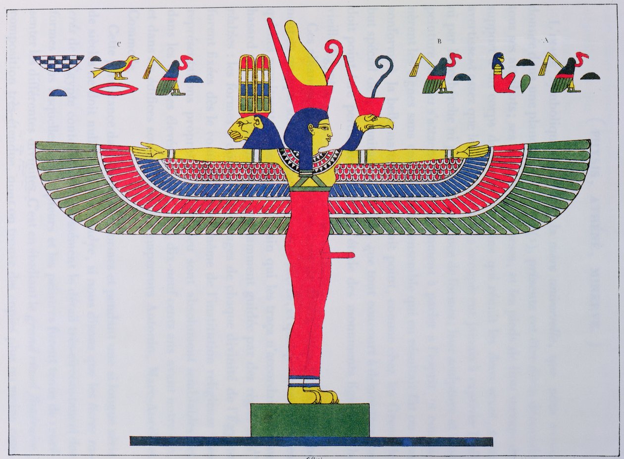 Bogini Neith, 1823 autorstwa Jean Francois Champollion