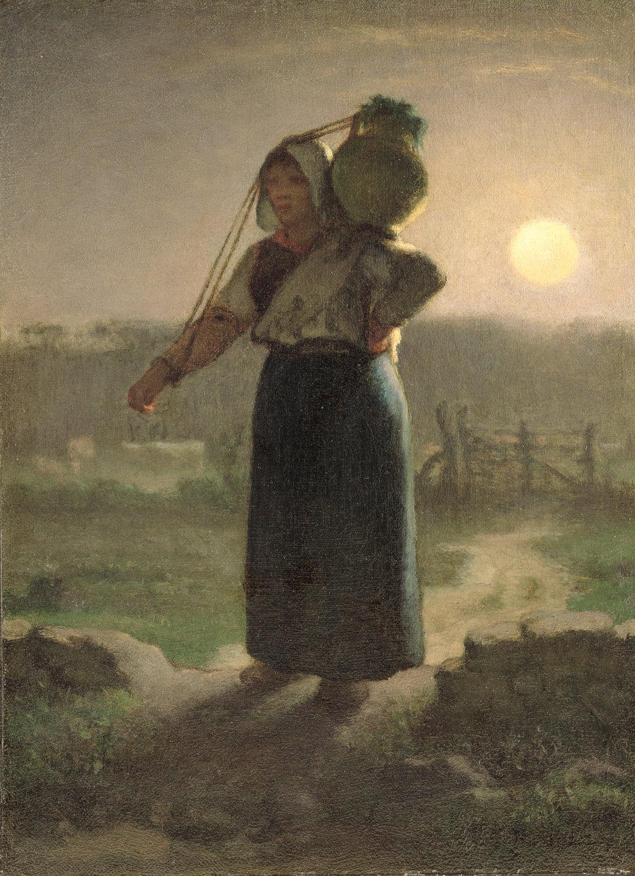 Mleczarka, ok. 1853 r. autorstwa Jean Francois Millet