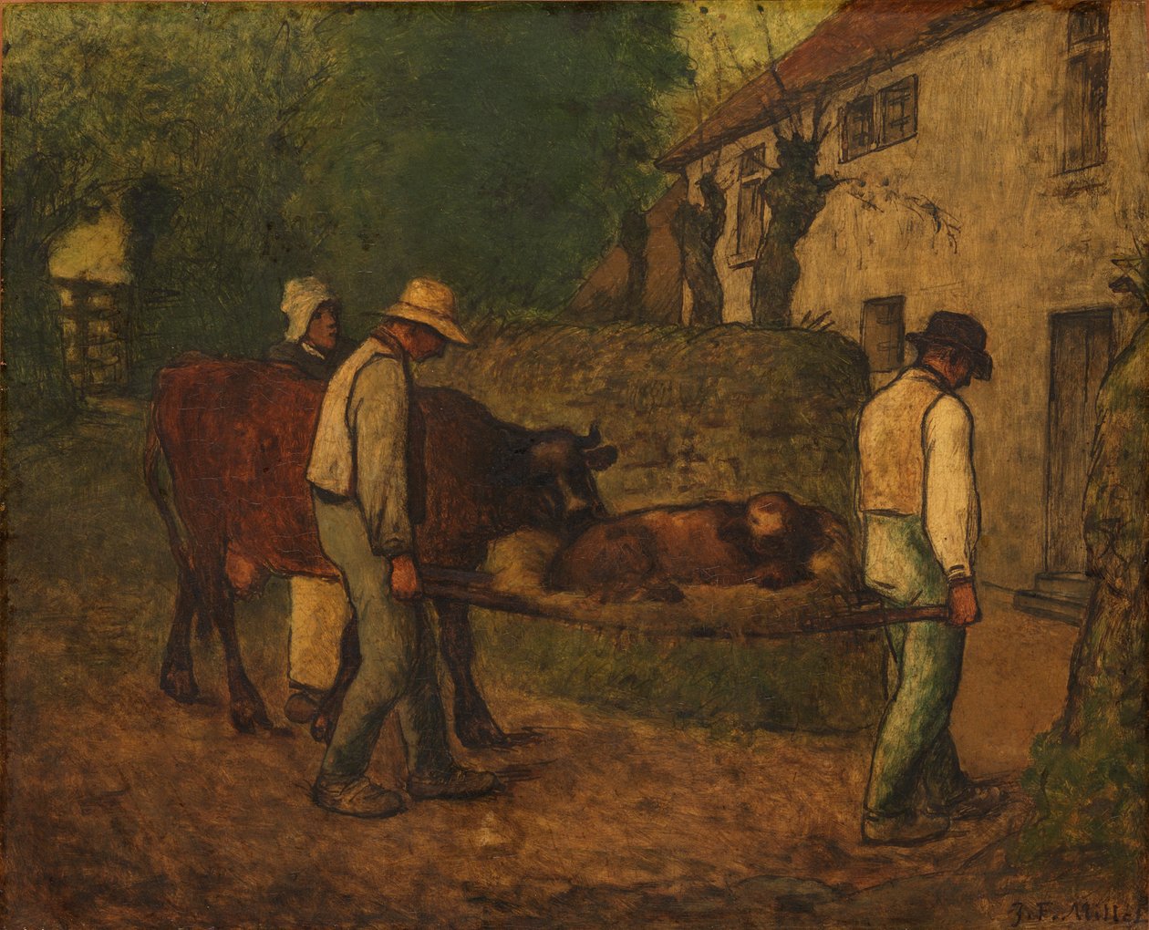 Przynieś do domu cielę urodzone na polach autorstwa Jean Francois Millet