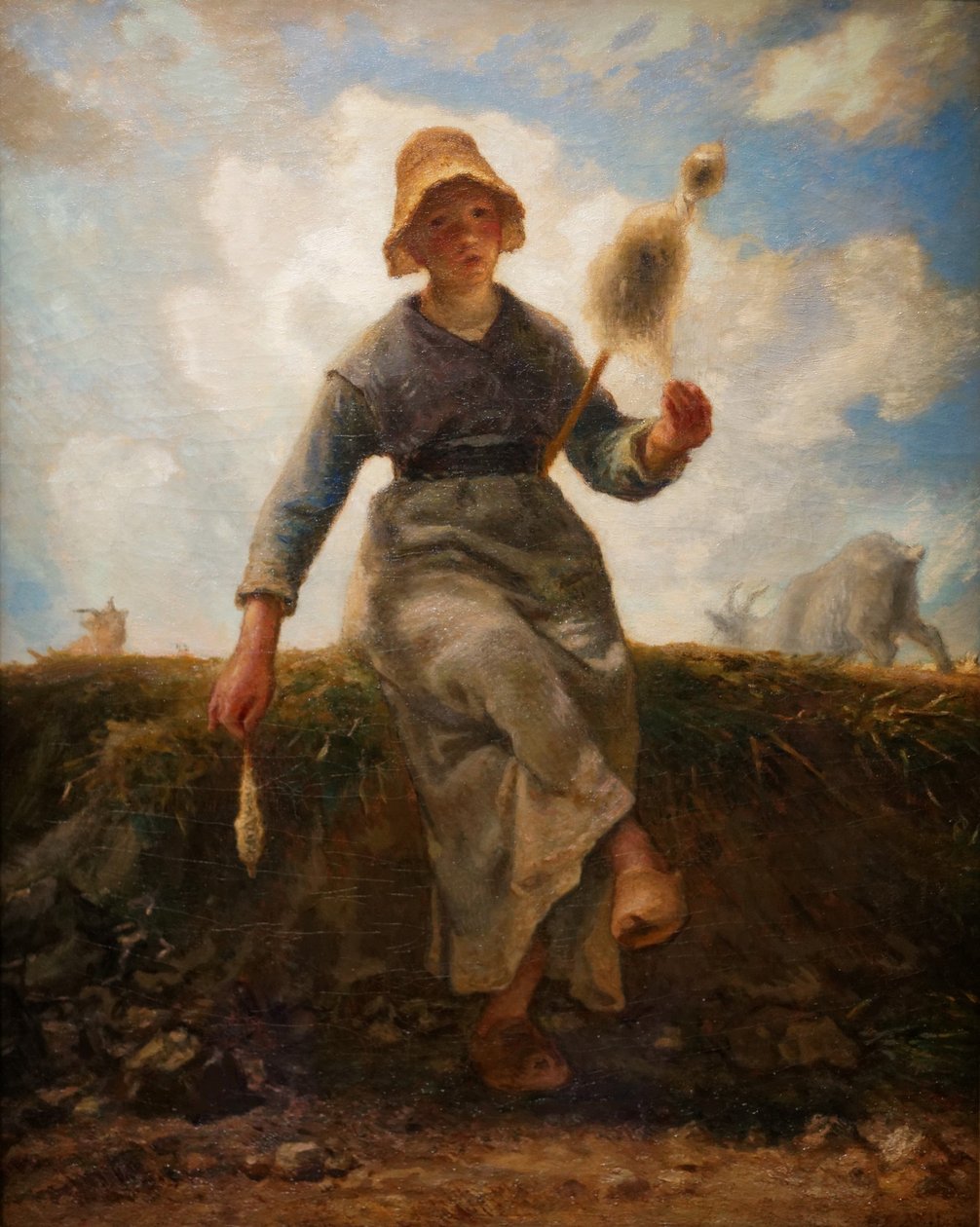 Przędzalnik, pasterz z Owernii autorstwa Jean Francois Millet