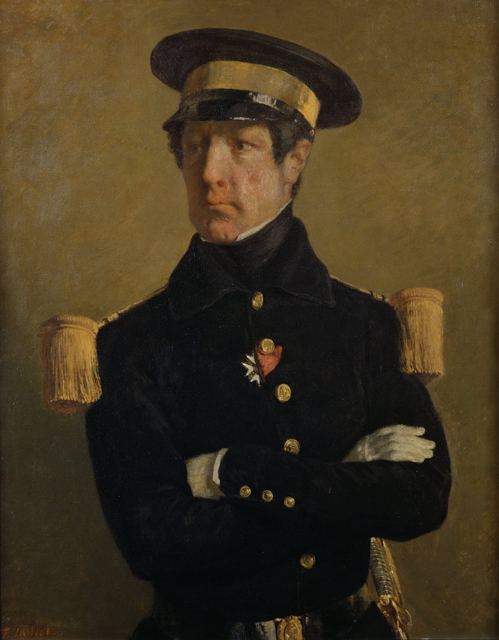 Pierre Claude Aimable Gachot, porucznik marynarki wojennej, ok. 1930 r. 1845 autorstwa Jean Francois Millet