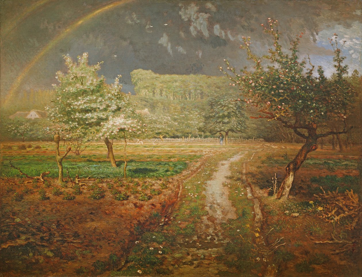 Wiosna w Barbizon, 1868-73 autorstwa Jean Francois Millet