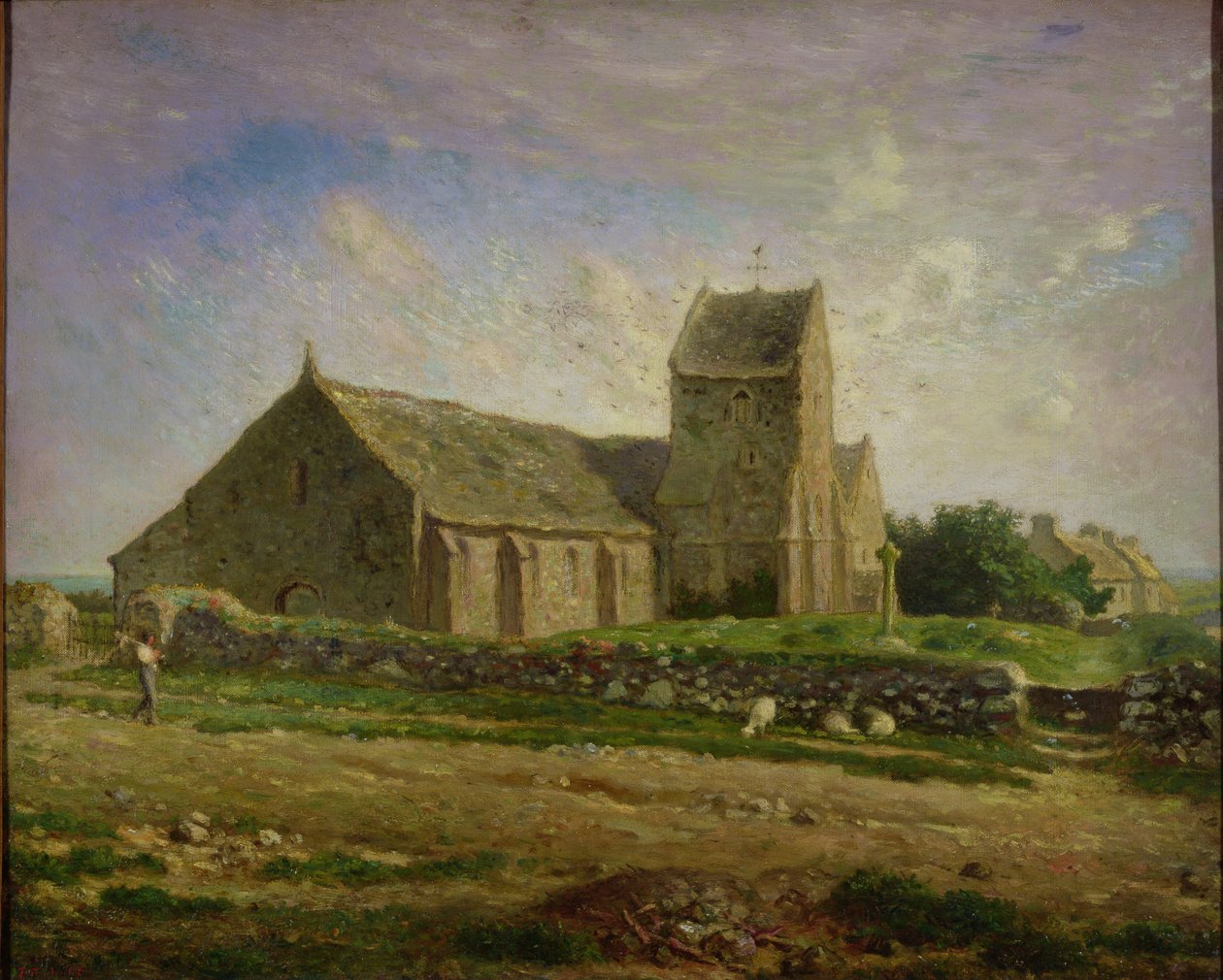 Kościół w Greville, ok.1871-74 autorstwa Jean Francois Millet